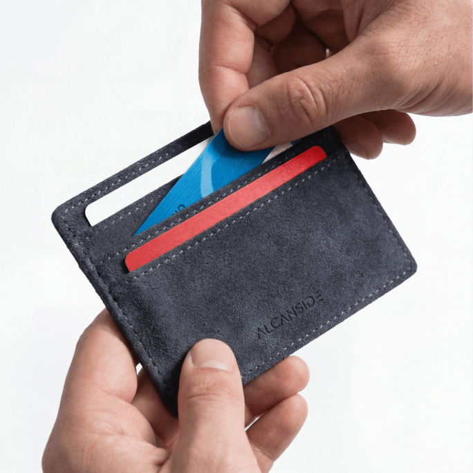 Alcantara Card Wallet - Space Grey, Image 6