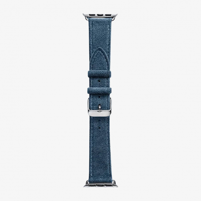 Alcantara Apple Watch Band With Buckle - Ocean Blue - 38/40/41/42mm, Image 6