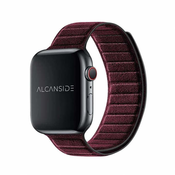 Alcantara Apple Watch Band - Wine Red - 38/40/41/42mm, Image 1