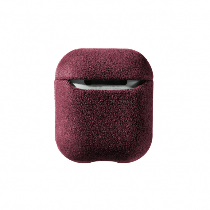 AirPods 1/2 Gen Alcantara Case - Wine Red, Image 4