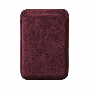 Alcantara MagSafe Wallet - Wine Red