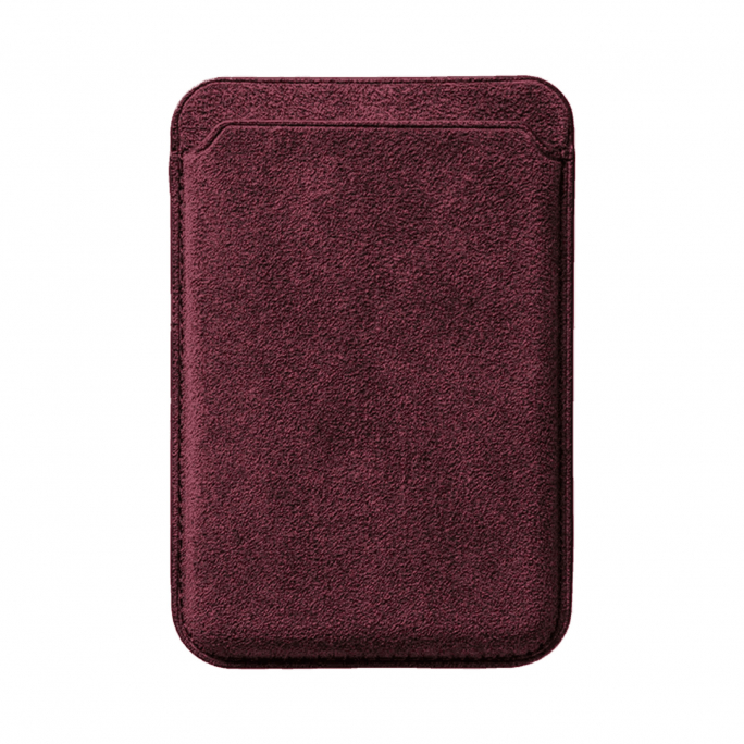 Alcantara MagSafe Wallet - Wine Red, Image 1