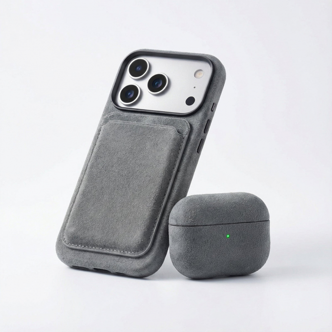 Alcantara MagSafe Wallet - Nardo Gray, Image 3