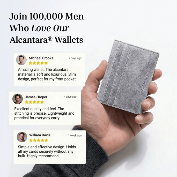Alcantara Card Wallet - Nardo Gray, Image 4