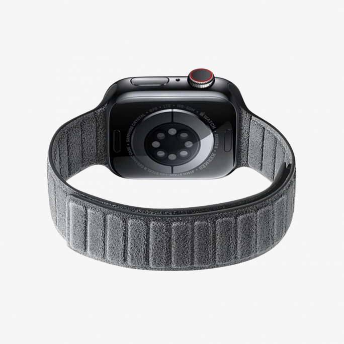 Alcantara Apple Watch Band - Nardo Gray - 38/40/41/42mm, Image 6