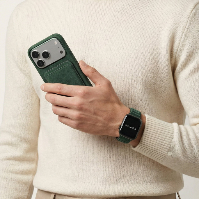 Alcantara Apple Watch Band - Midnight Green - 38/40/41/42mm, 50€, Image 5 Alcantara Apple Watch Band - Midnight Green - 38/40/41/42mm, Image 5