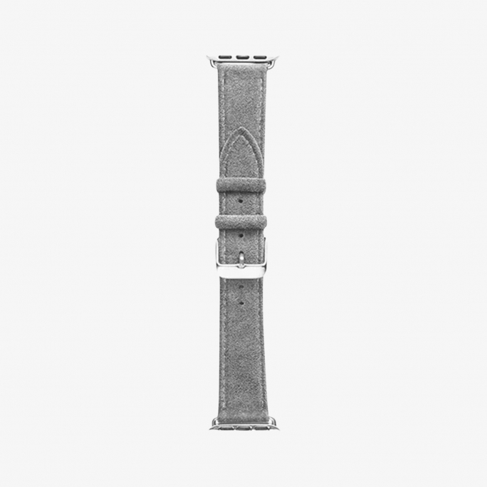 Alcantara Apple Watch Band With Buckle - Nardo Gray - 42/44/45/46mm & Ultra (49mm), Afbeelding 6