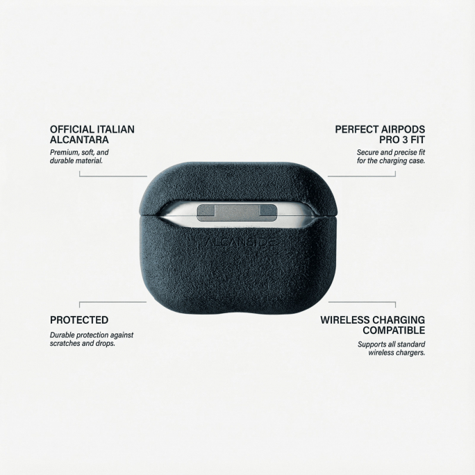 AirPods Pro (3rd Generation) Alcantara Case - Navy Blue, 35€, Image 5 AirPods Pro (3rd Generation) Alcantara Case - Navy Blue, Image 5