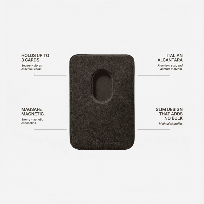 Alcantara MagSafe Wallet - Chocolate Brown, Image 4