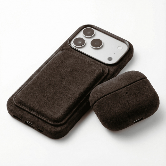 AirPods Pro (3rd Generation) Alcantara Case - Chocolate Brown, Image 3