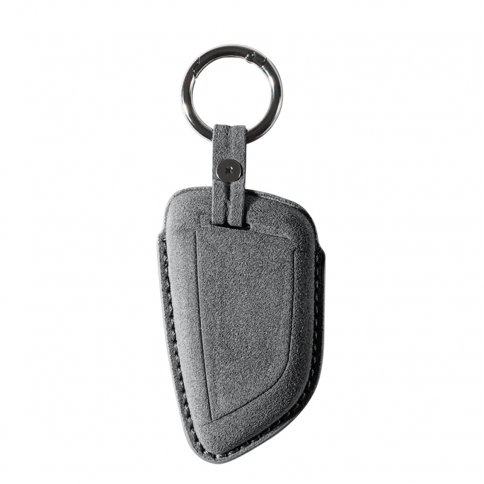Alcantara Car Key Fob Cover for BMW | Model B with Buckle - Space Grey, Afbeelding 4