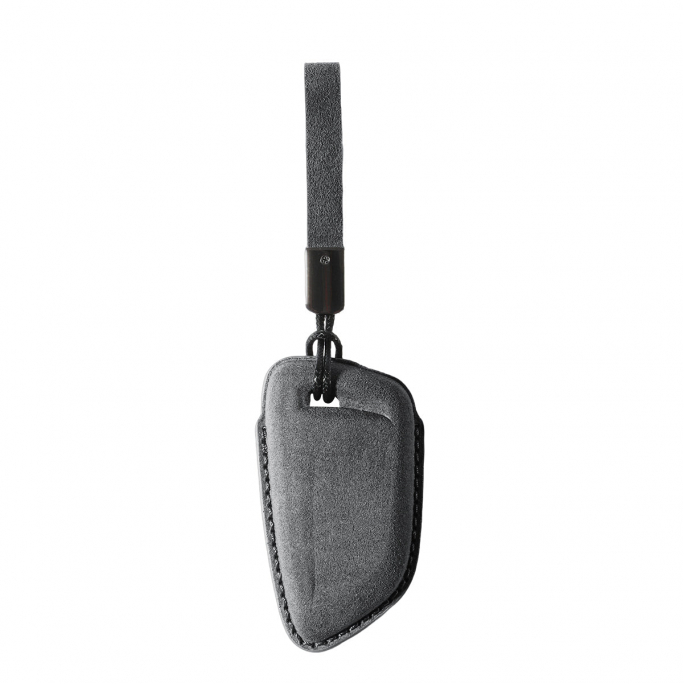 Alcantara Car Key Fob Cover for BMW | Model E with Buckle - Space Grey, Image 4