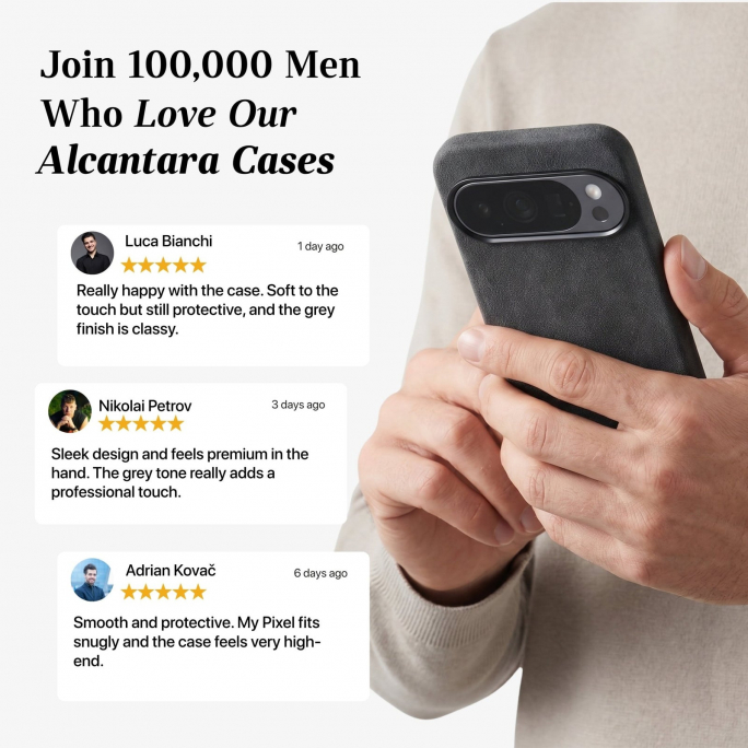 Google Pixel 10 - Alcantara Case - Space Grey, Image 4