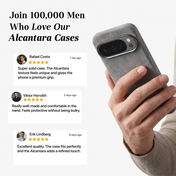 Google Pixel 10 Pro XL - Alcantara Case - Nardo Gray, Image 4