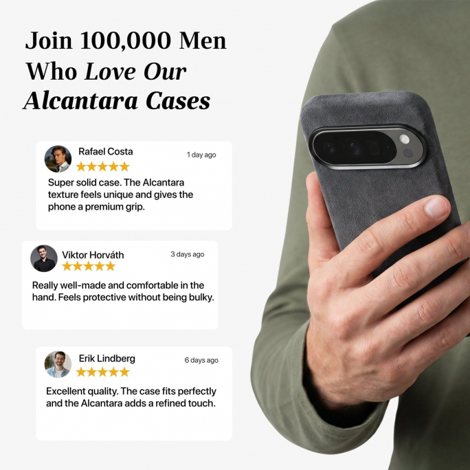 Google Pixel 10 Pro XL - Alcantara Case - Space Grey, Image 4