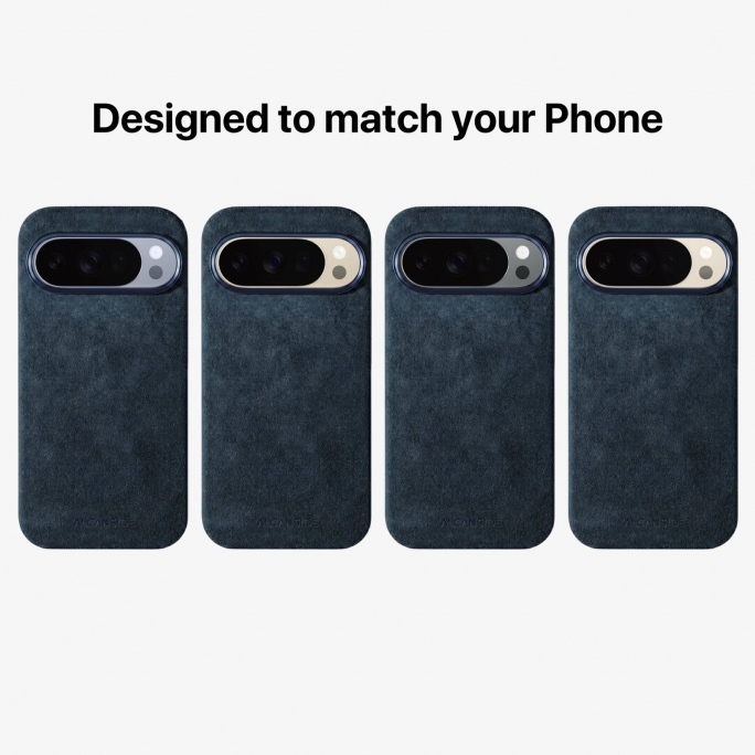 Google Pixel 10 - Alcantara Case - Navy Blue, Image 7