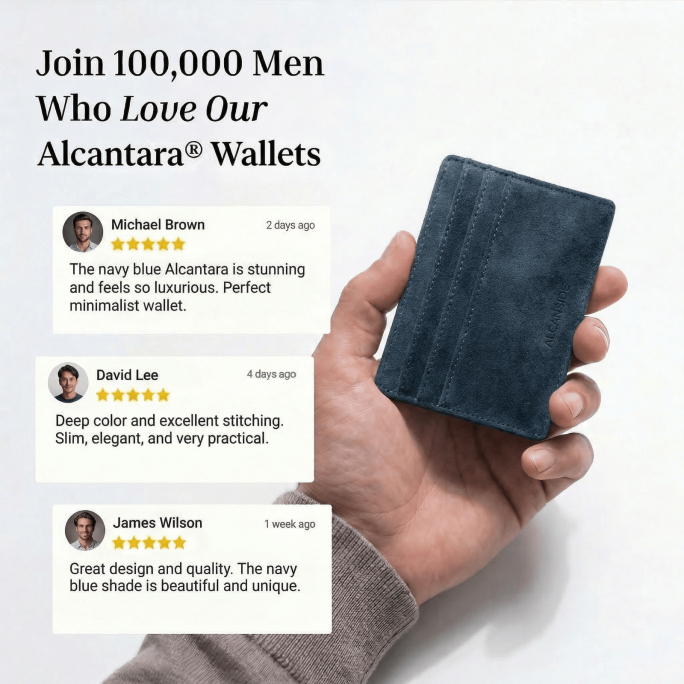 Alcantara Card Wallet - Navy Blue, 40€, Image 4 Alcantara Card Wallet - Navy Blue, Image 4