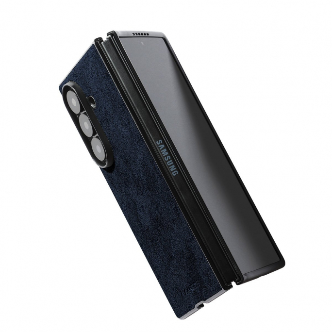Samsung Galaxy Z Fold 7 - Alcantara Case - Navy Blue, Image 4