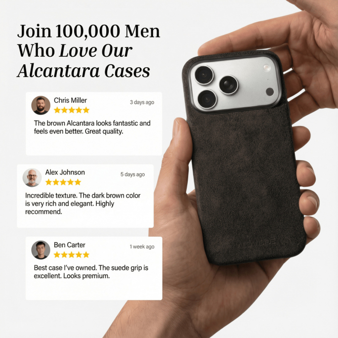 iPhone Alcantara Case - Chocolate Brown, Image 5