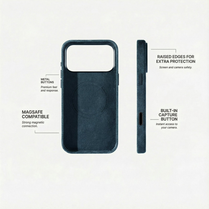 iPhone Alcantara Case - Navy Blue, 69€, Image 7 iPhone Alcantara Case - Navy Blue, Image 7