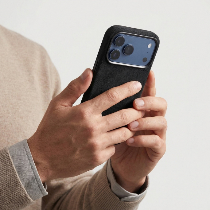 iPhone Alcantara Case - Deep Black, 69€, Image 4 iPhone Alcantara Case - Deep Black, Image 4