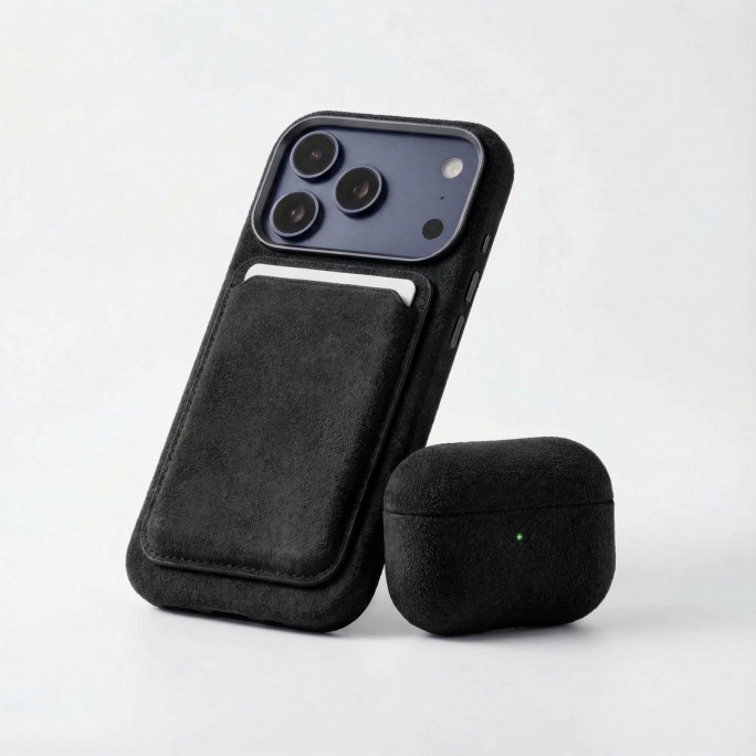 AirPods Pro (2nd Generation) Alcantara Case - Deep Black, Image 3