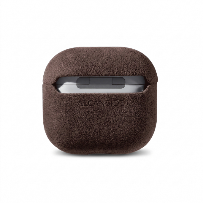 AirPods (4th generation) Alcantara Case - Chocolate Brown, Image 3