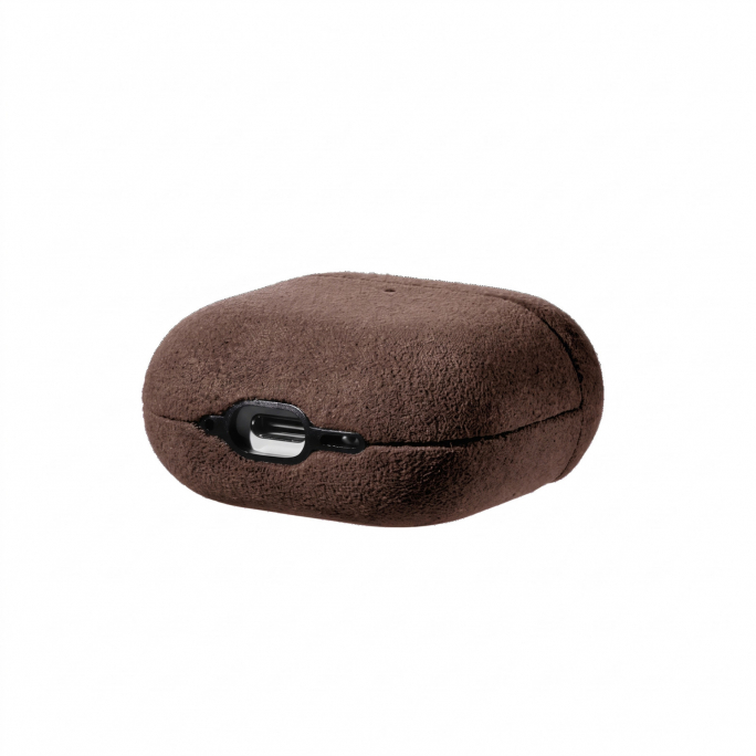 AirPods (4th generation) Alcantara Case - Chocolate Brown, Image 4