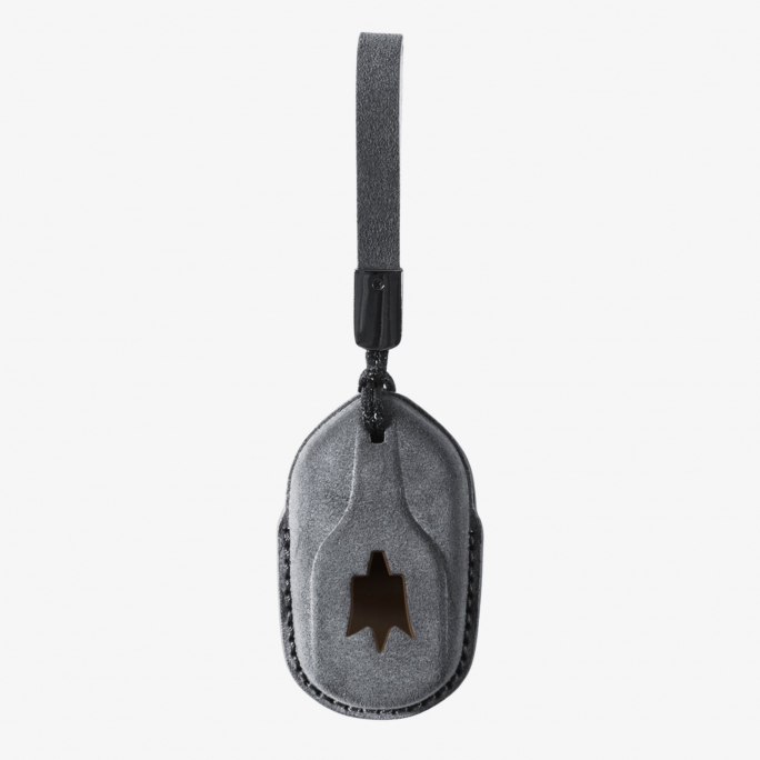 Alcantara Car Key Fob Cover for Maserati Model A with Buckle - Space Grey, Image 5