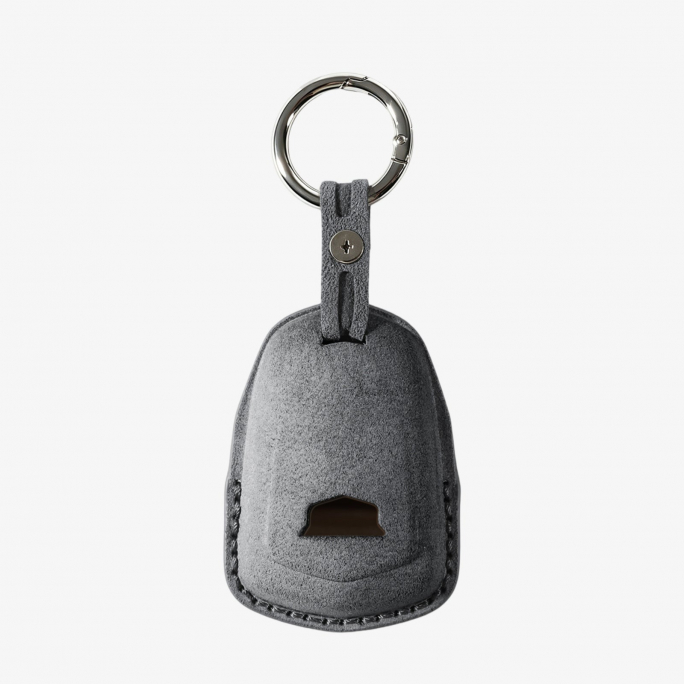 Alcantara Car Key Fob Cover for Cadillac Model A with Buckle - Space Grey, Afbeelding 5