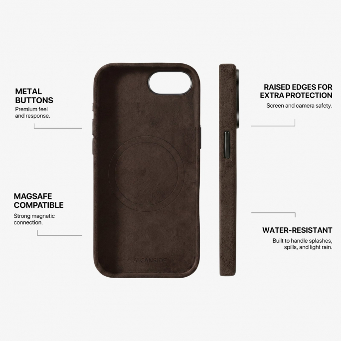iPhone 16e - Alcantara Case - Chocolate Brown, 69€, Image 6 iPhone 16e - Alcantara Case - Chocolate Brown, Image 6