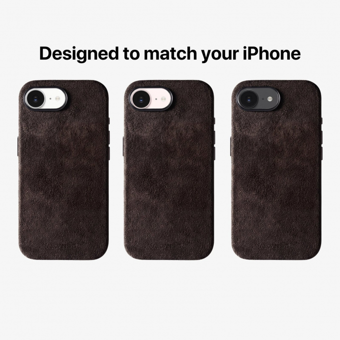 iPhone 16e - Alcantara Case - Chocolate Brown, 69€, Image 7 iPhone 16e - Alcantara Case - Chocolate Brown, Image 7