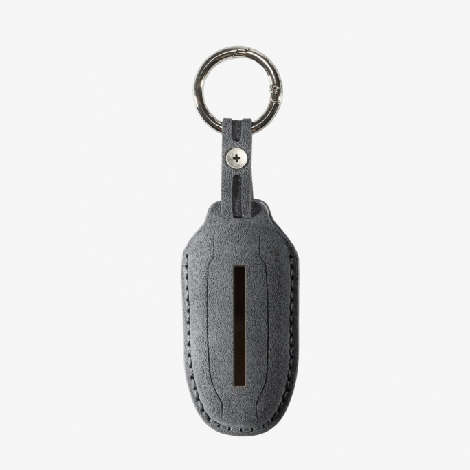 Alcantara Car Key Fob Cover for Tesla Model A (S/3/Y) - Space Grey, Image 6