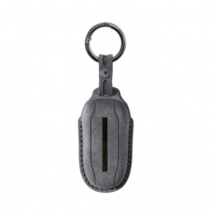 Alcantara Car Key Fob Cover for Tesla Model B (X) - Space Grey, Image 6