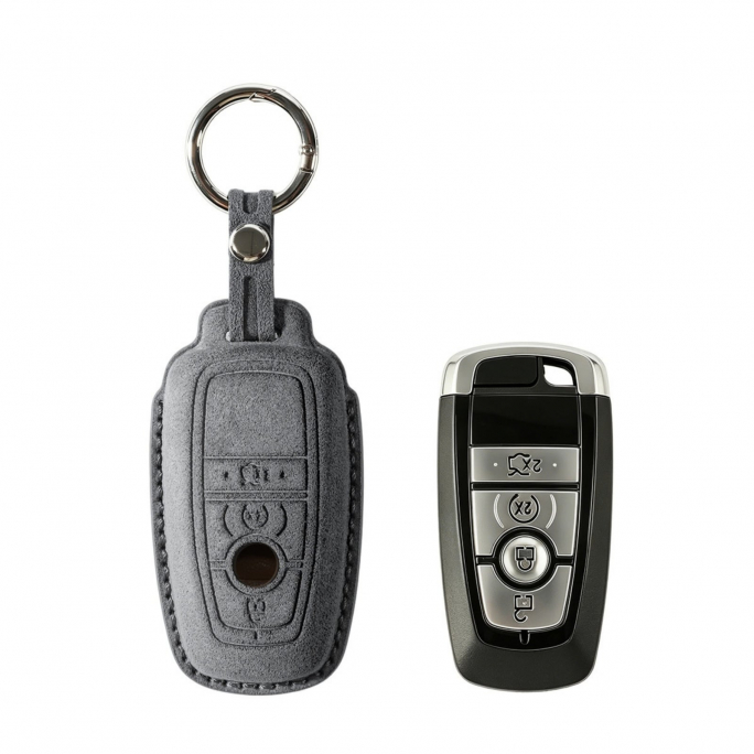 Alcantara Car Key Fob Cover for Ford Model B - Space Grey, 59€, Image 1 Alcantara Car Key Fob Cover for Ford Model B - Space Grey, Image 1