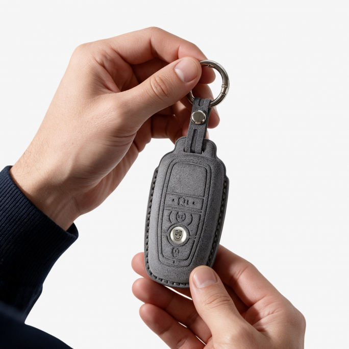 Alcantara Car Key Fob Cover for Ford Model B - Space Grey, 59€, Image 3 Alcantara Car Key Fob Cover for Ford Model B - Space Grey, Image 3