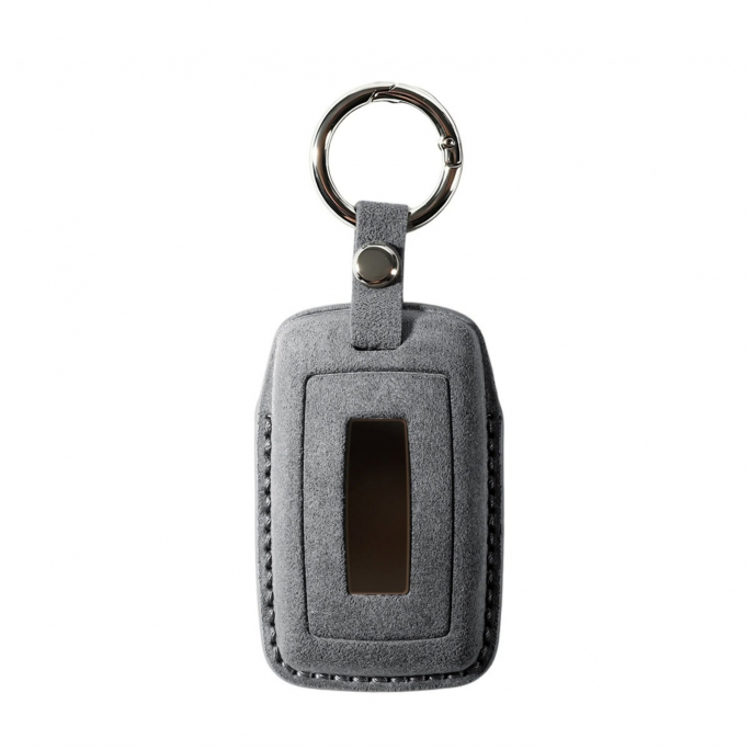 Alcantara Car Key Fob Cover for Jaguar Model B - Space Grey, Image 5