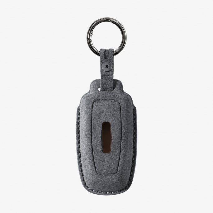 Alcantara Car Key Fob Cover for Lincoln Model A - Space Grey, Image 5