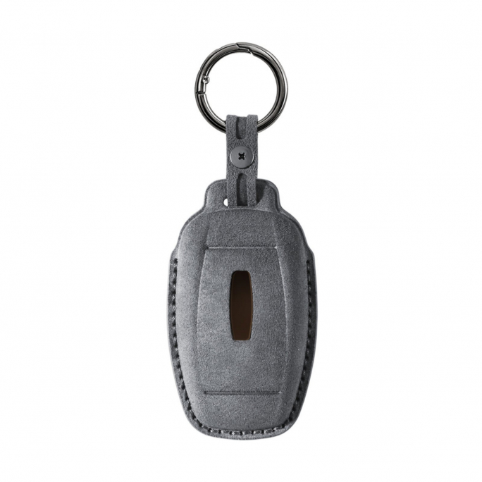 Alcantara Car Key Fob Cover for Lincoln Model B - Space Grey, Image 5