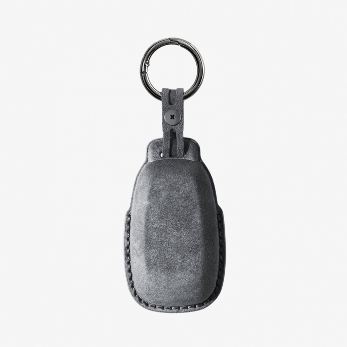 Alcantara Car Key Fob Cover for Subaru Model A - Space Grey, Image 6