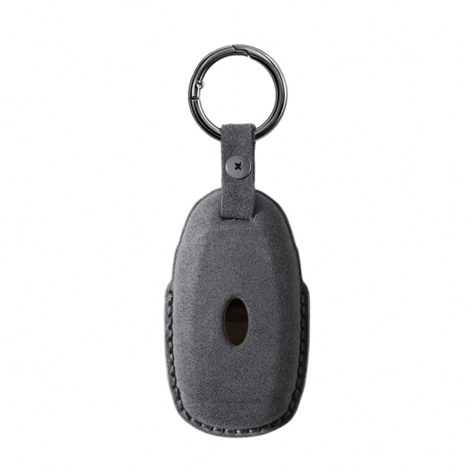 Alcantara Car Key Fob Cover for Hyundai Model A - Space Grey, Image 5