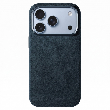 iPhone Alcantara Case - Navy Blue