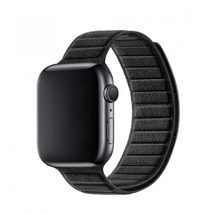 Alcantara Apple Watch Band - Deep Black - 42/44/45/46mm & Ultra (49mm), Afbeelding 1