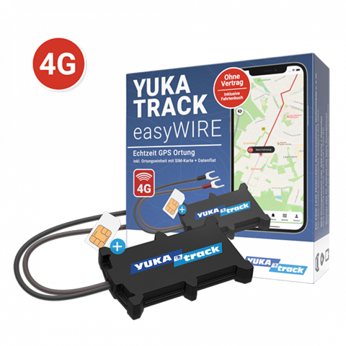 IoT YUKAtrack easyWire 4G AIO GPS Car Tracker with SIM + Data Flat, Afbeelding 1