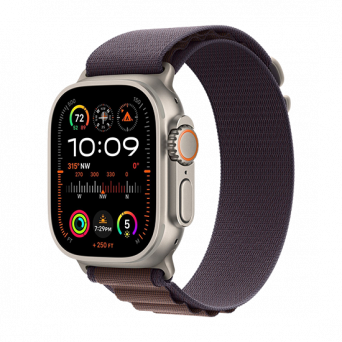 Watch Apple Watch Ultra 2 (2023) LTE 49mm Natural Titanium Case with Alpine Loop L - Indigo, Image 1
