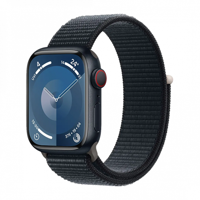 Watch Apple Watch Series 9 LTE 45mm Midnight Aluminium Case with Sport Loop - Midnight, 305€, Image 1 Watch Apple Watch Series 9 LTE 45mm Midnight Aluminium Case with Sport Loop - Midnight, Image 1