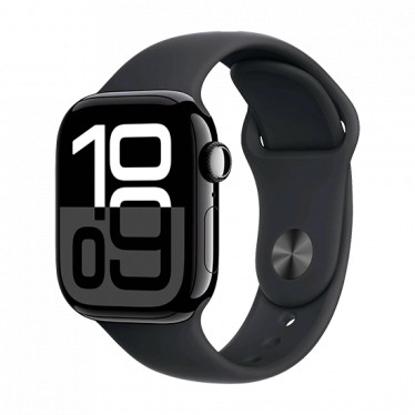 Watch Apple Watch Series 10 (2024) LTE 42mm Jet Black Aluminium Case with Sport Band - Black