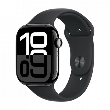 Watch Apple Watch Series 10 LTE 46mm Jet Black Aluminium Case with Sport Band - Black