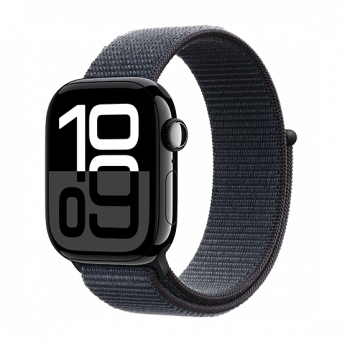 Watch Apple Watch Series 10 GPS 42mm Jet Black Aluminium Case with Sport Loop - Black, Image 1