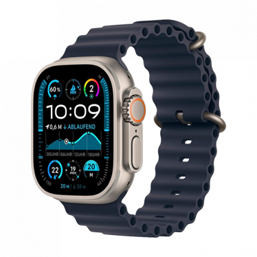 Watch Apple Watch Ultra 2 LTE (2024) 49mm Black Titanium Case with Trail Loop M/L - Navy